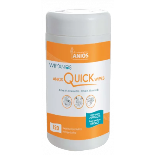 Lingettes Anios Quick Wipes au thé vert (sachet de 120 lingettes) | Medica Algerie